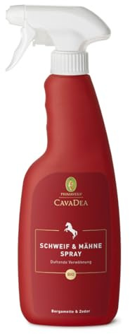 Primavera CavaDea Schweif & Mähne Spray Bio - Gute Kämmbarkeit, seidiger Glanz - Pferdepflege mit 100% naturreinen ätherischen Ölen - Bergamotte Bio, Zeder Bio - vegan - 500 ml
