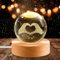 Litinliv Lámpara de Bola de Cristal 3D con Manos en Forma de Corazón, Luz Nocturna LED con Base de Madera, Regalo de Decoración para Dormitorio, Regalos para Niños y Adultos