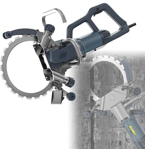 Electric Circular Saw Concrete Wall Cutting Machine,Toroidal Concrete Wall Groove Cutter Saw,3000rpm Brushless Motor Concrete Cutter Saw,with Leakage Protection