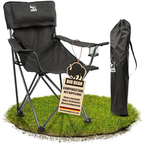 BigDean Luxus Campingstuhl Faltbar Extra groß 150 KG Belastbar, Stabil und bequem