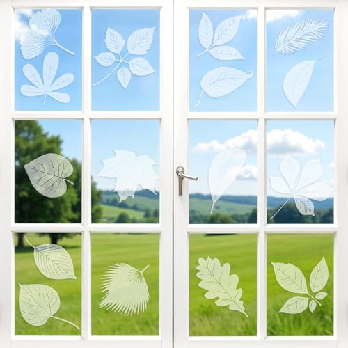 Classicseali Lot de 26 autocollants de protection contre les oiseaux pour fenêtre, autocollants de fenêtre, film contre les chocs d'oiseaux, avertissement réfléchissant des oiseaux, prévention des