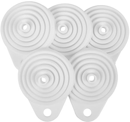 Zerodeko 5 Piezas Embudo de Silicona Plegable para Cocina para Transferir y Aceites Utensilios de Cocina Prácticos y Resistentes