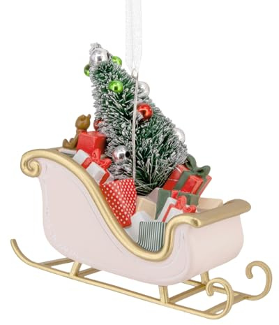 Hallmark Santa's Sleigh, Gifts & Tree Keepsake Ornament, Christmas