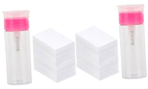 Flacone Pressa per Solvente Unghie 100ml in Plastica | Set Vuoto per Manicure, Pratico e Ben Rifinito, per Rimozione Semipermanente
