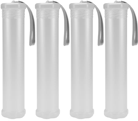 4 Pack Extendable Paint Brush Cases, Clear Long Paint Brush Storage Tubes | Transparent storage tubes protect paint brushes and art tools. Adjustable length design fits brushes, pencils and cosmetics