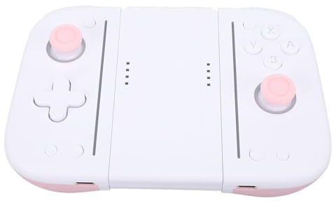 Efficient Mechanical Key Design Wireless Game Controller RGB Lighting Adjusted Vibration for Intense Gaming Experience (White Pink)