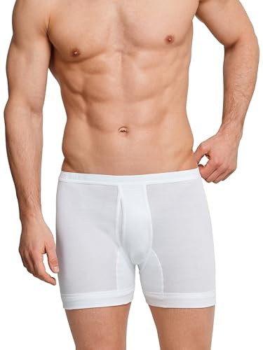 Schiesser Men's Underwear with Leg and Fly - Original Fine Rib, Weiss_005131, XX-Large