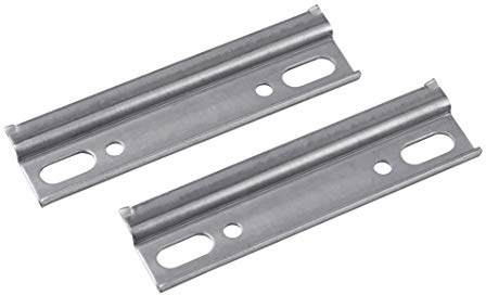 Metafranc Schrankaufhängeschiene – 2 Stück – Robuster Stahl – 110 mm Länge | Mit Abrutschsicherung – Zum Aufhängen von Hängeschränken – Schrankhalterung – Schrankträger – Wandschiene