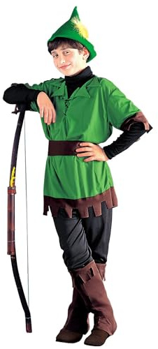 W WIDMANN MILANO Party Fashion – barnkostym tjuvkung, kappa, byxor, bälte, överstövlar, hatt med fjäder, karneval, temafest