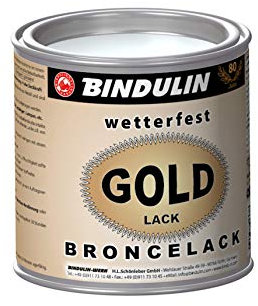 Bindulin Goldlack wetterfest 250 ml Metalldose Farbe: gold