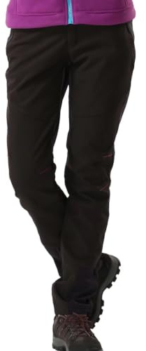 FLYGAGA Damen Outdoorhose Softshellhose Wanderhose Gefüttert Fleece Warm Wasserdicht Winddicht Softshell Schnelltrocknend Winterhose Trekkinghose Funktionshose Herbst Winter