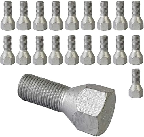20 Radschrauben Radbolzen Kegelbund M12x1,25 22mm kompatibel mit Fiat 500 Brava Doblo Idea Marea Multipla Panda Punto Stilo Tempra