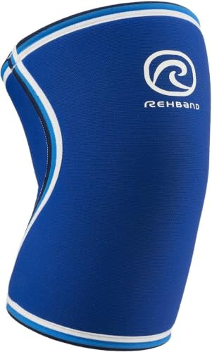 Rehband Kniebandage Kraftsport - 7mm SBR/Neopren Bandage Knie flexibel & rutschfest, Qualitativer Knee Support für Herren & Damen