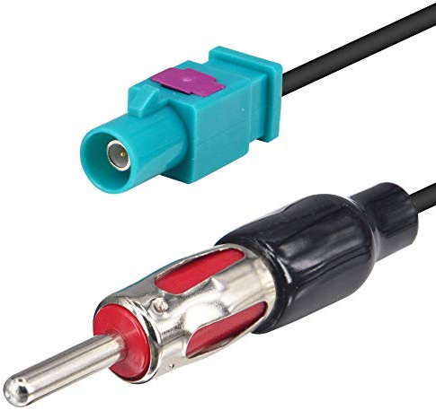 YILAINDUO Fakra to Din ISO Audio Aerial Adaptor - Car Aerial Cable RG174 15CM for Car Stereo Audio FM/AM Radio Antenna HD Radio Head Unit CD Media Player Receiver