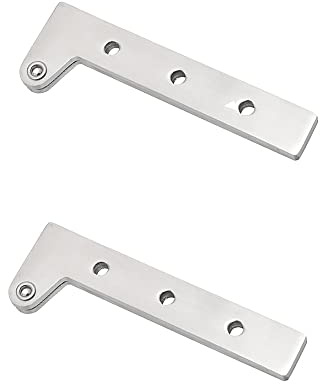 360 Grad verstecktes Türscharnier, 64 mm x 21,5 mm, Edelstahl, robust, drehbar, versteckte Tür-Mittelwelle, Drehscharniere (Länge 100 mm)