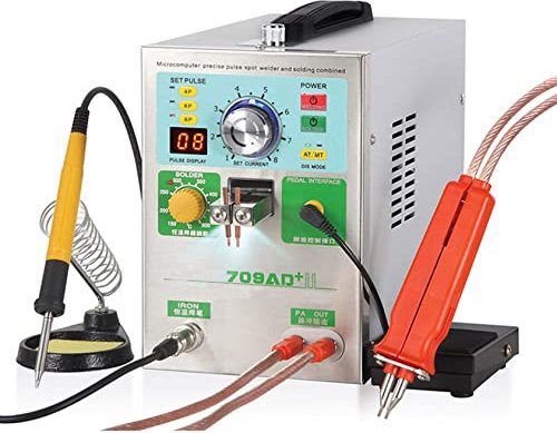 XDLYWUZIQ Batterie Schweißgerät 3,2KW Akku Punktschweißgerät Hochleistungs-Automatik LED Pulse Spot Welder mit Lötkolben für 18650 22650 32650 Batterie 220V CE,zum Schweißen von Lithium-Ionen-Akkus