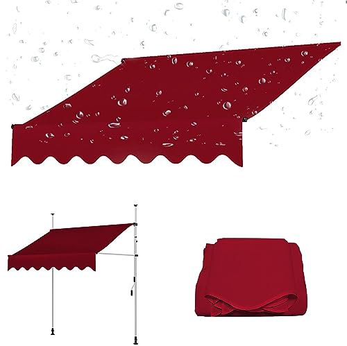Einziehbarer Markisenersatz aus Wasserabweisendem Stoff, für Außenmarkise, Fenstermarkise, Terrassenmarkise, Große Auswahl an Farben und Größen, Rahmen Nicht im Lieferumfang Enthalten ( Color : Red ,