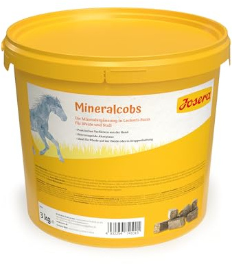 JOSERA Mineralcobs (5 x 3 kg). mangime per cavalli di alta qualità per tutte le razze in ogni fase della vita. integratore minerale a forma di dolcetti per salice e stalla. prodotto neutro al carbonio