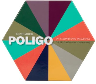 Remember Poligo - ab 6 Jahren, für 2-8 Spieler - 100 Spielkarten mit Stoffbeutel und Spielanleitung