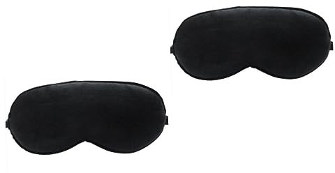 FOMIYES 2stücke Augenmaske Mit Verstellbarem Gummiband Schwarz Für Erholsamen Schlaf Nickerchen Und Reisen Blockiert Licht Für Entspannte Nächte