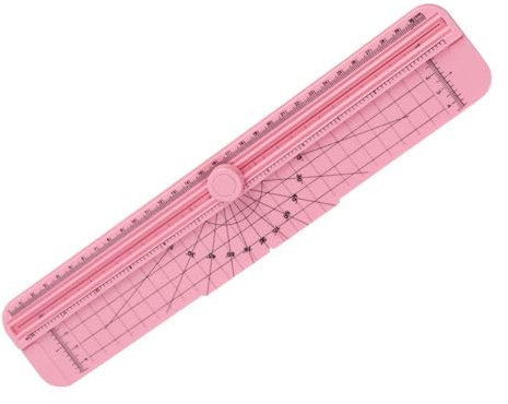 FCSHFC Klein Papierschneidemaschine Handbuch Einfach Papierschneider A4 Tragbar Schneidemaschine Papier for Foto Ausschneiden Karton (Color : Pink)