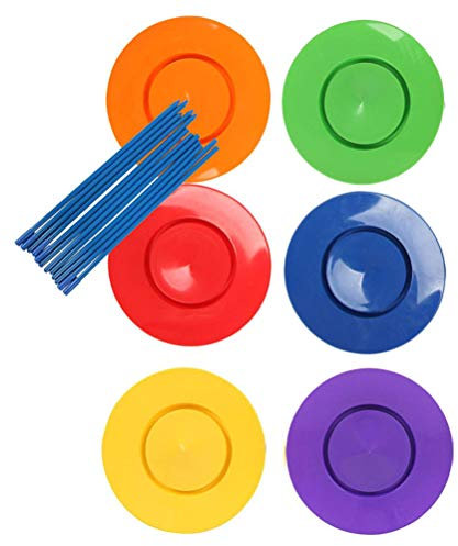 Juego de 6 palos de malabares de plástico (coloridos)