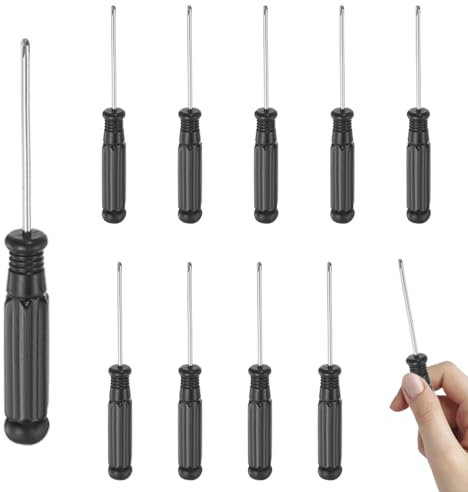 10 PCS Mini Phillips Screwdriver 2 MM Cross Head Screwdrivers with Black Handle Small Screwdrivers for Small Appliances