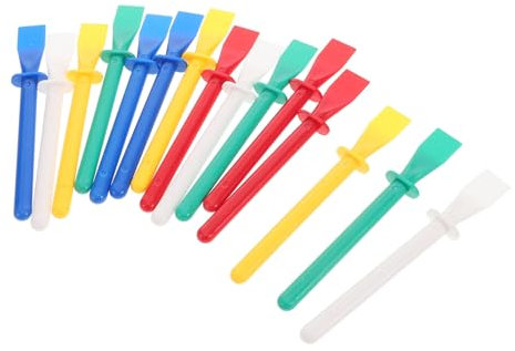 BELLIFFY 15pcs Palette Stick Epoxy Spreader Glue Application Tool Glue Spreader for Handmade Diy Leather Crafts Scrap Brush