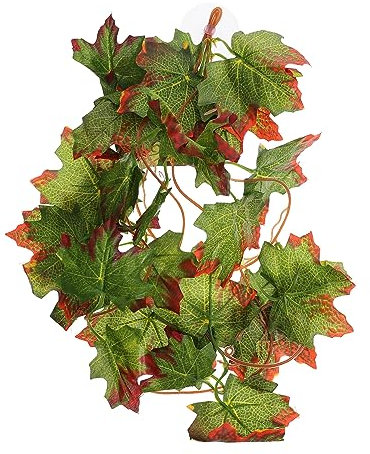 Sosoport Terrarium Pflanzen Imitiertes Weinreben Dekor Eidechsen Geckos Käfig Accessoire Gefälschte Weinpflanzen Terrarium Zubehör