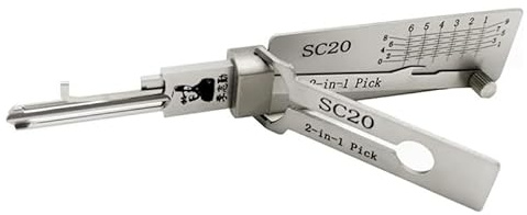SC20 2 in 1 Lock Pick und Decoder, Haustür-Zivilschloss-Picking und Schlüsselleser, Professionelles Schlosser-Werkzeug