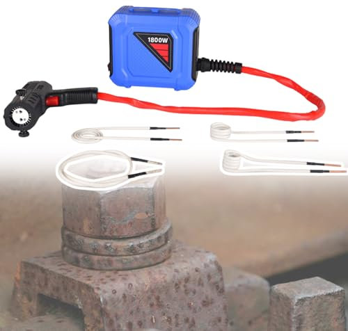 HCAUYNN Magnetic Induction Heater Kit,Handheld Induction Bolt Removal Tool,For Rusty Screw Removing, With 4 Coils And Box,220V