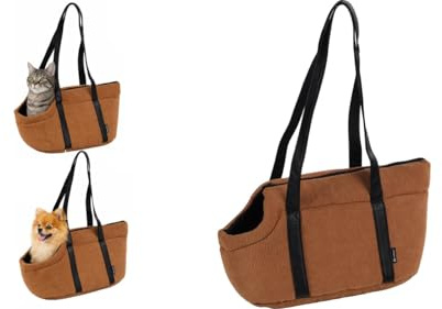 Sac de Transport Chat – Chien – Flamingo Alessia Brun – 46×23×25 cm – Polyester côtelé + Mousse – Ouverture Dessus – Coussin Amovible – Sangle sécurité – Poche