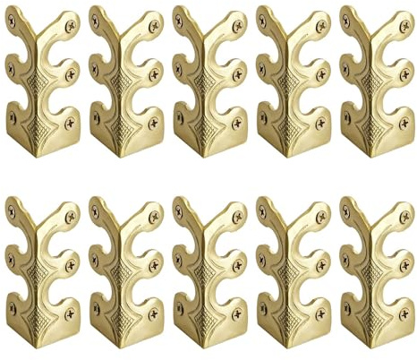 Eckschutz für Fußleisten, 10 Stück Kantenschutz aus Vintage-Metall, Schutz-Ecken, Eck-Schützer, Kanten-Schutz Antikollisionsstreifen für Wandmöbel für Schreibtisch, Tür, Schrank