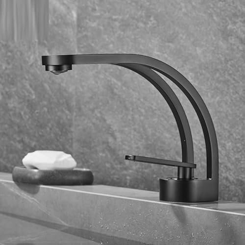 Minimalistischer, kreativer Vollkupfer-Waschtischarmatur, Badezimmer, WC, Unterbau-Waschbecken, Warm- und Kaltwasserhahn, Weiß
