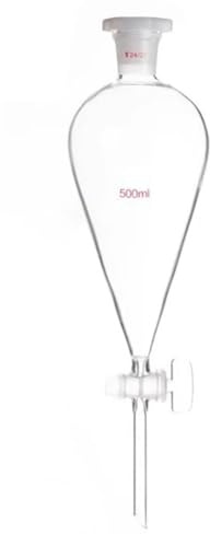 Vetreria da laboratorio Imbuto separatore a forma di laboratorio da 125 ml a 1000 ml for esperimenti di separazione(250ml (glass piston))