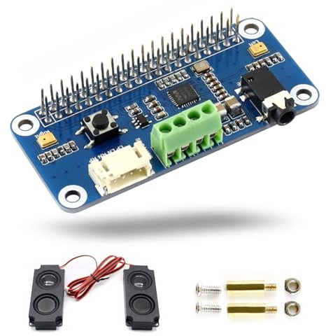 LUCKFOX WM8960 Audio Hat Supports Play and Record, Stereo Codec onboard Headphones and Microphone, Hi-Fi Sound Card HAT for Raspberry Pi