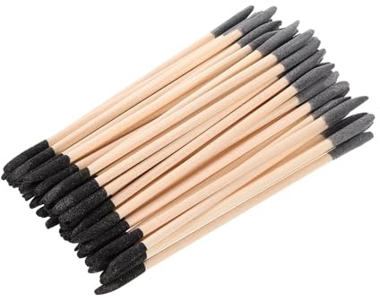 HAMPPLIES 60pezzi Bastoncini Abrasivi Doppia Estremità per Manicure in Legno per Levigare Cuticole e Unghie Strumenti per Nail Art e Decorazioni Domestiche