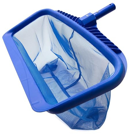 Red de Skimmer Piscina Hojas Resistente 20 Herramienta Limpieza rastrillo con armazón Reforzado Profesional -Layer Bag Bolsa Mayor Capacidad Malla Fina Aluminio No