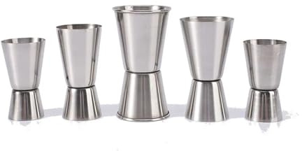 NMQUETYAN Shaker à Cocktail en Acier Inoxydable, Tasse à mesurer, Boisson à Double Injection, Mesure d'esprit, Jigger, Gadgets de Cuisine, Accessoires for Le vin, Barman(20 40ml)