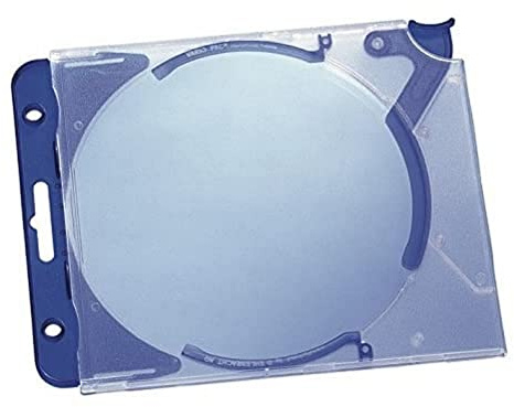Durable CD-Hardbox Quickflip complete für 1 CD, PP, 155x126x27mm, transparent/blau, 5 Stück, 526906 | Schutzbox aus robustem PP, 155 x 126 x 27 mm, Klappmechanismus, Archivierung von CD & DVD, transparent blau