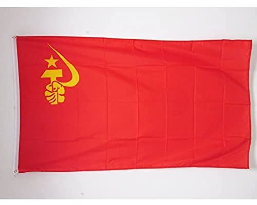 AZ FLAG - Flagge Sowjetunion Udssr Mit Hand - 150x90 cm - Kommunismus Fahne 100% Polyester mit Messing-Ösen - 110g