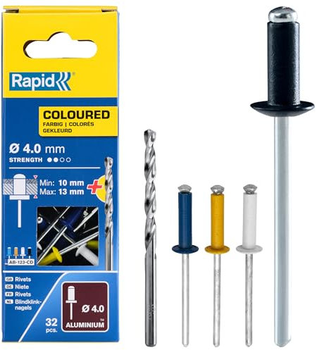 Rapid 5000403 Rivetti Rapid Automotive Ø4x16 mm, Assortiti