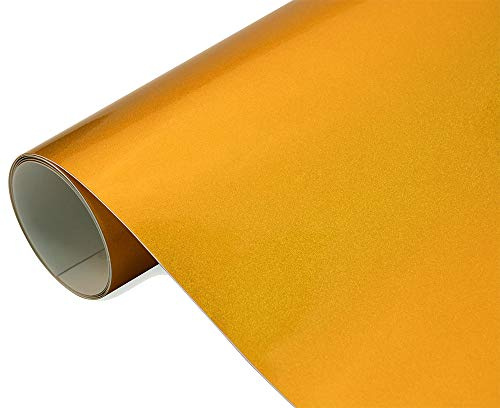 Neoxxim 8.8€/m2 Auto Folie - Hochglanz metallic gold 100 x 150 cm BLASENFREI Car Wrapping Klebefolie blau glänzend