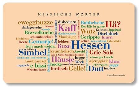 Frühstücksbrettchen Hessische Wörter