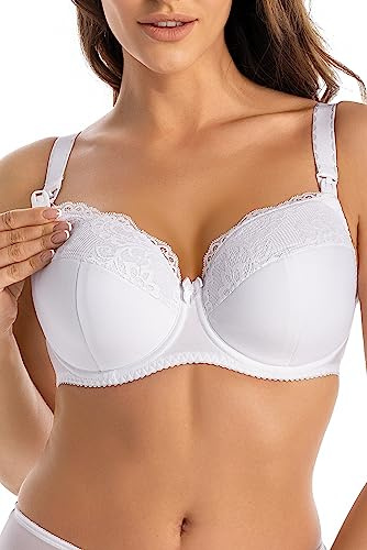Teyli Soutien-Gorge d’Allaitement en Coton, sans Armatures, Clips Pratiques, Bretelles réglables, Dos Multi-agrafes