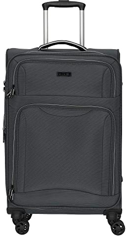 D&N Travel Line 9204-4-Rollen-Trolley M 66 cm erw. grau