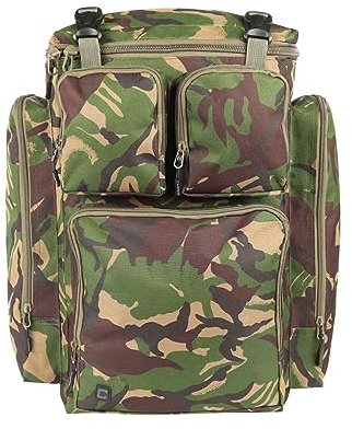 Carper Tackle Camo DPM Carp Fishing Rucksack 50 Litre Luggage Tackle Bag 6 Pockets