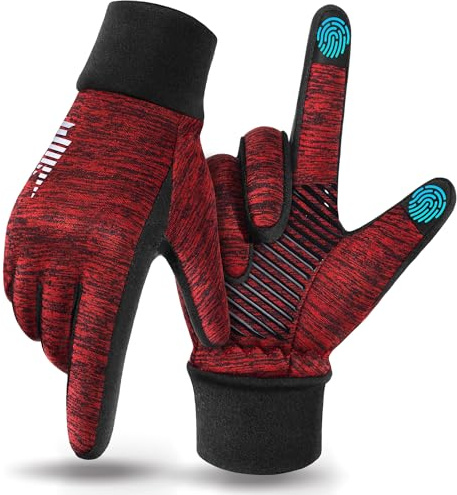 rivmount Lightweight Winter Running Gloves, Touch Screen & Anti-Slip Warm Thermal Glove Liners, Cool Weather Driving Cycling Hiking Biking Walking Sporting for Women Men
