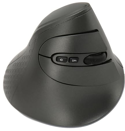 Sxhlseller Vertical Ergonomic Mouse, 2.4GHz Rechargeable Wireless Mouse with Bluetooth USB Receiver, 800/1200/1600 Adjustable DPI, for Laptop, Desktop, PC, OS X
