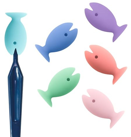 Andiker Custodia per spazzolino, 6 pezzi in forma di pesce in silicone per viaggio, protezione per la testina dello spazzolino, cappuccio per spazzolino in colore macaron, adatto per viaggi e viaggi